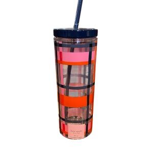 Kate Spade Spring Plaid 20 oz Tumbler (NWT)